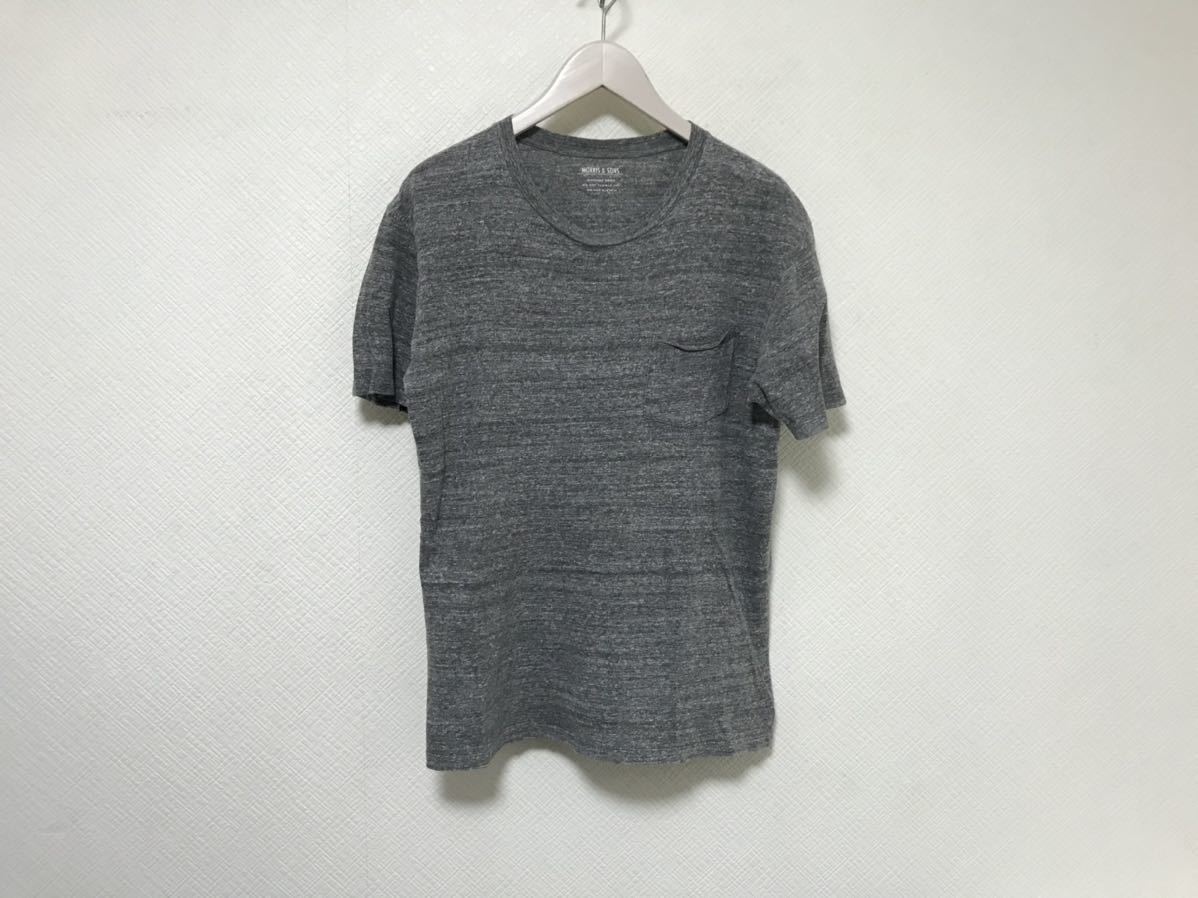 本物モリスアンドサンズMORRIS&SONSコットンロゴ柄半袖Tシャツメンズサーフスーツビジネスグレー2M拍卖