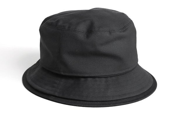 【送料無料 完売アイテム50%OFF 新品】HICOSAKA ◆秋冬 レイヤードデザイン バケットハット 黒 帽子 ヒコサカ◆21-H314拍卖