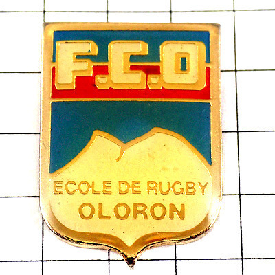 ピンバッジ・ラグビー学校オロロン雪山の紋章ピレネー山脈◆フランス限定ピンズ◆レアなヴィンテージものピンバッチ拍卖