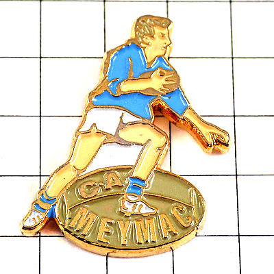 ピンバッジ・ラグビー選手ボール球◆フランス限定ピンズ◆レアなヴィンテージものピンバッチ拍卖