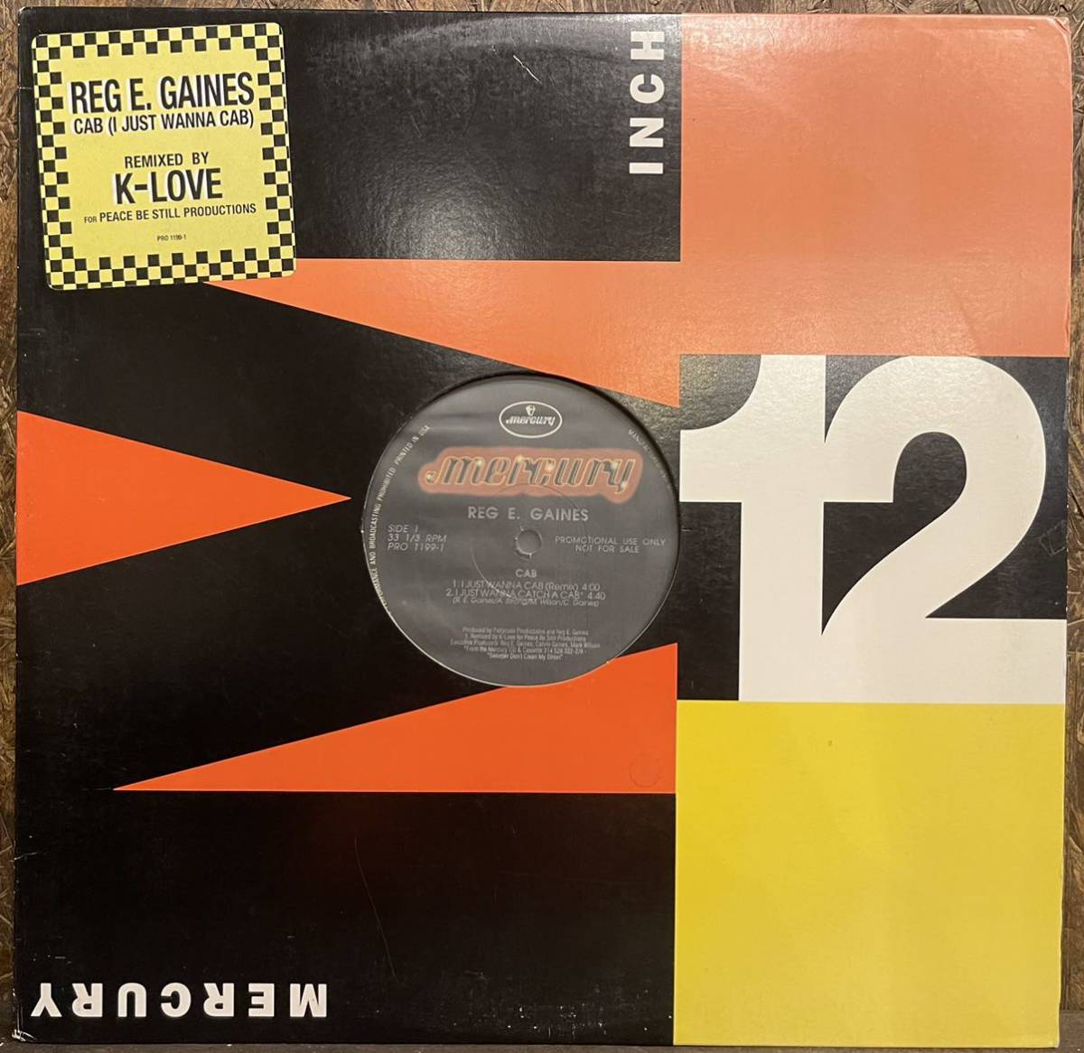 【US盤/Hip Hop,Spoken Word/12inch】 Reg E. Gaines Cab (I Just Wanna Cab) (Remix) / 試聴検品済拍卖