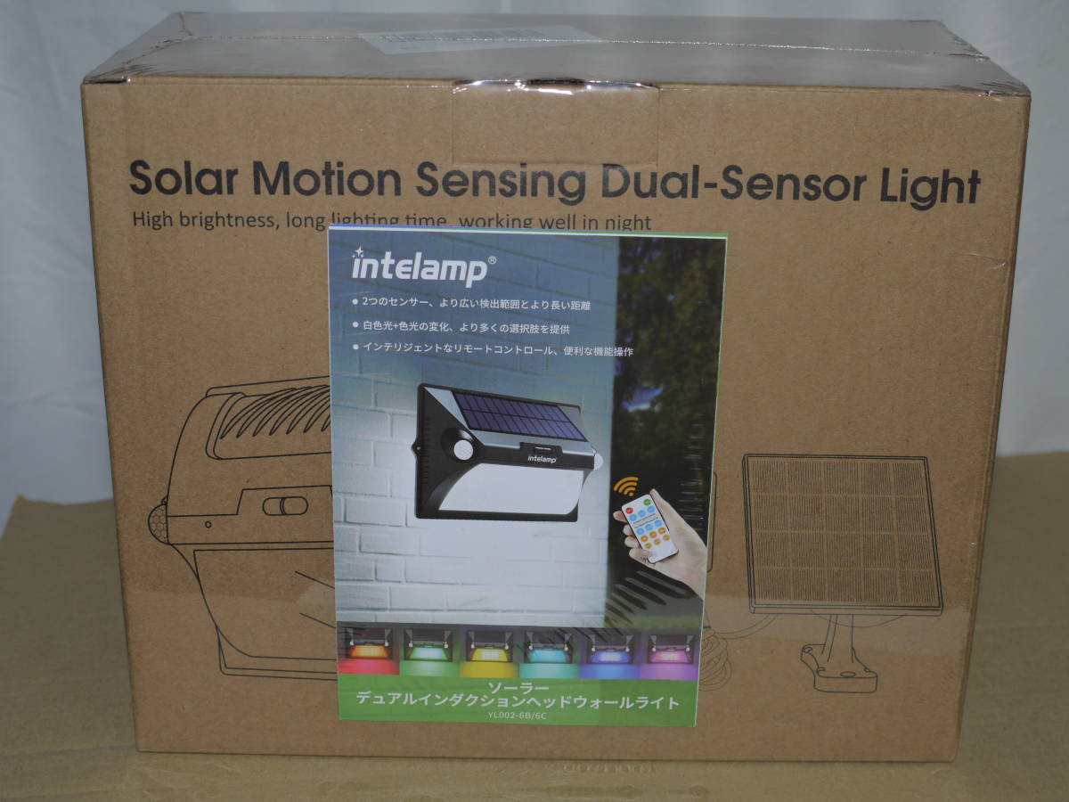未使用 intelamp LED ソーラー センサーライト拍卖