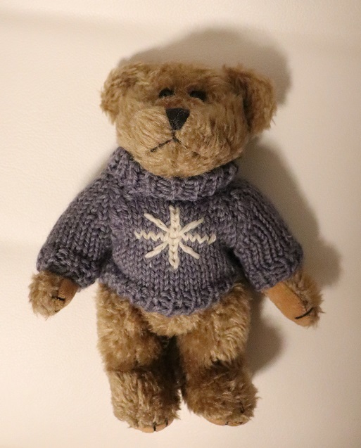 可愛い!美品!Gmoh セーターを着た テディベア 薄茶 19cm位 拍卖