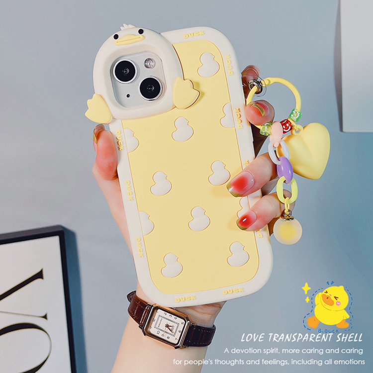 iPhone 14 Pro Maxケース Apple 6.7インチ スマホケース 保護カバー 背面カバー アクセサリ付き シリコンカバー イエロー 愛心 かわいい拍卖