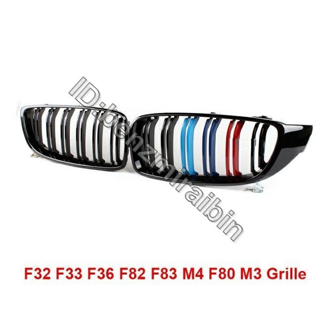 Mカラー ダブルフィン F32 グリル F33 F36 F80 M3 F82 M3 F83 M4 ABS フロント バンパー レース Bmw 4 シリーズ 428i 440i 435i 2014 +拍卖