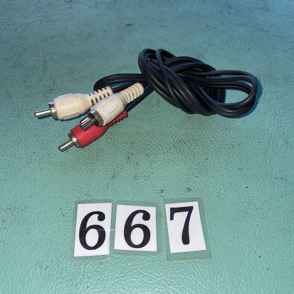 NO.667 RCAピンケーブル 1mピンプラグ RCA 赤白拍卖