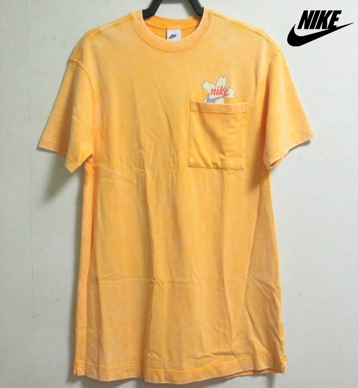 NIKE ウォッシュ ドレス Tシャツ ワンピース イエロー M ナイキ レディース 半袖 ロング丈 ワンピ スウェット 水色 DV3203-739拍卖