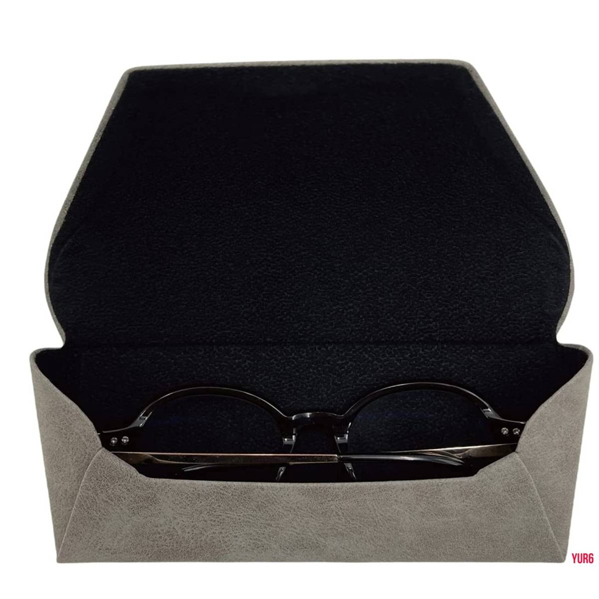 楽々開閉 マグネットタイプ グレー 眼鏡ケース メガネケース スタイリッシュ シンプル 軽量 サングラスケース お洒落 高級感 薄型拍卖