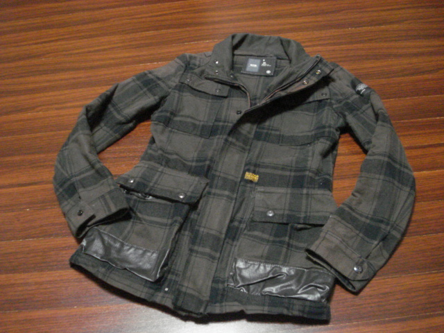 G-STAR RAWチェック柄アウターコートJKT/レディース/ブラウン/ブラック/S/ジースター拍卖