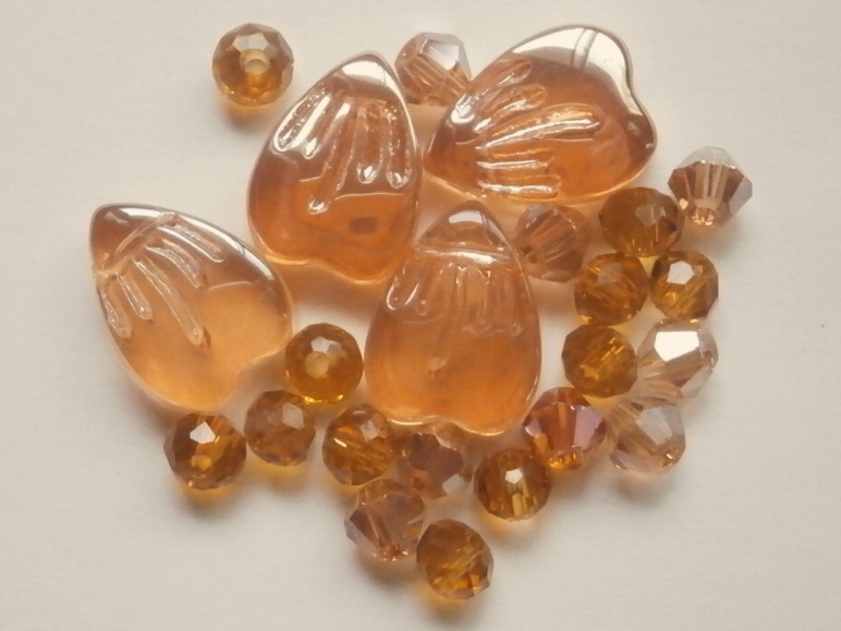 ガラスビーズ★アソート★ブラウン系★5拍卖