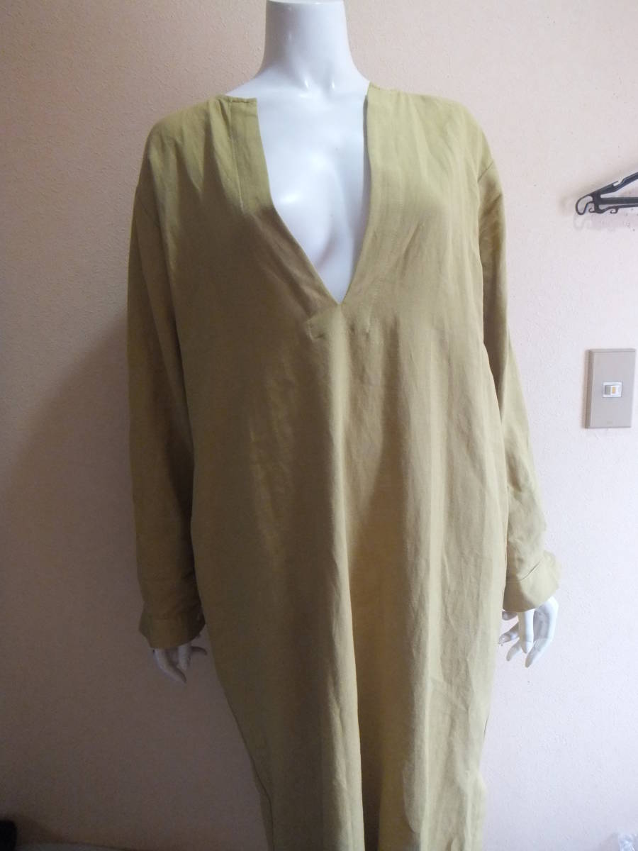 麻 リネン apart by lowrys アパートバイローリーズ ローリーズファーム ワンピース カラシ色系 メ14067拍卖