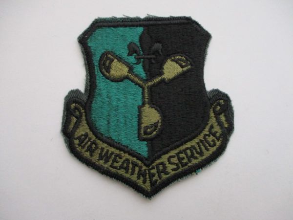 【送料無料】アメリカ空軍AIR WEATHER SERVICEパッチ刺繍ワッペン/557th Weather WingエアフォースAIR FORCE米空軍USAF軍事気象センターM53拍卖