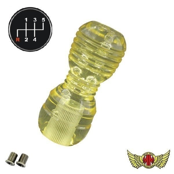 MADMAX トラック用品 DENMAシフトノブ 泡 100mm イエロー ふそう ブルーテックキャンター用/変換アダプター付【送料800円】拍卖