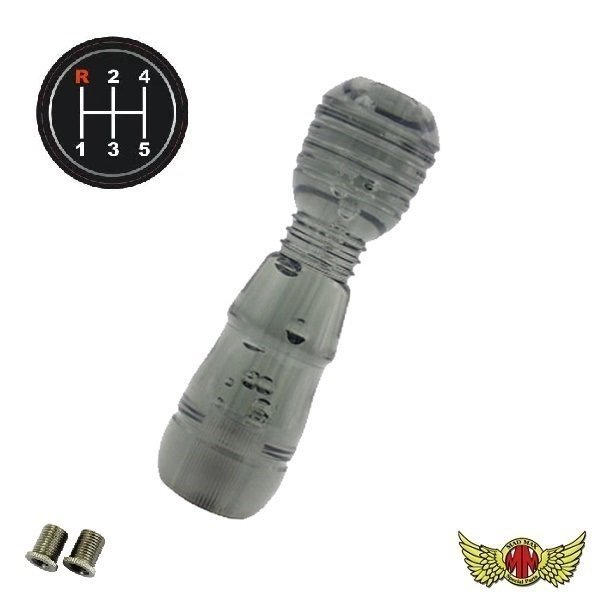 MADMAX トラック用品 DENMAシフトノブ 泡 150mm スモーク ふそう NEWファイター用/変換アダプター付【送料800円】拍卖