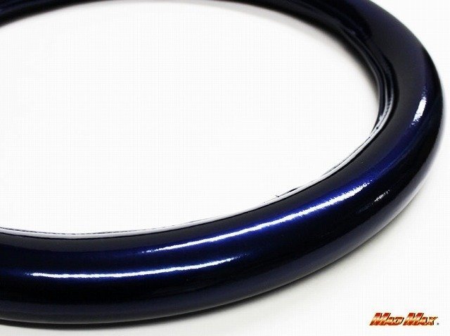 【送料800円】トラック用品 国産 ステッチなし エナメル ネイビー ハンドルカバー 2HMサイズ/ステアリングカバー拍卖