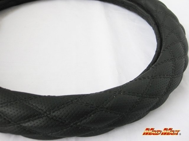 【送料800円】トラック用品 国産 リンプル ブラック/ブラック ダブルステッチ ハンドルカバー LS/ステアリング拍卖