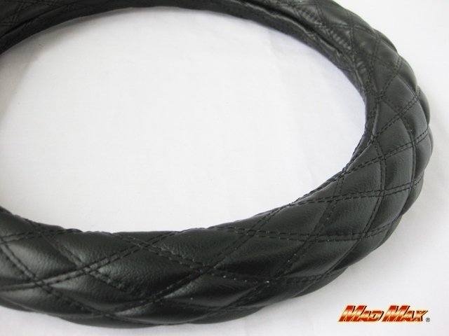 【送料800円】カー用品 国産 ソフトレザー ブラック/ブラック ダブルステッチ ハンドルカバー Sサイズ/ステアリング拍卖