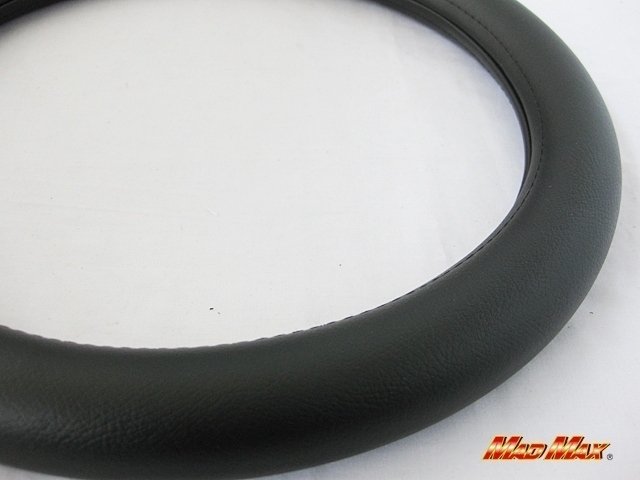 【送料800円】トラック用品 国産 ステッチなし ソフトレザー ブラック ハンドルカバー 2HMサイズ/ステアリングカバー拍卖