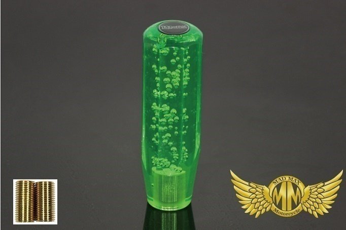 MADMAX トラック用品 クリスタルシフトノブ 泡 150mm グリーン 12x1.25/変換アダプター付 10x1.25 8x1.25【送料800円】拍卖