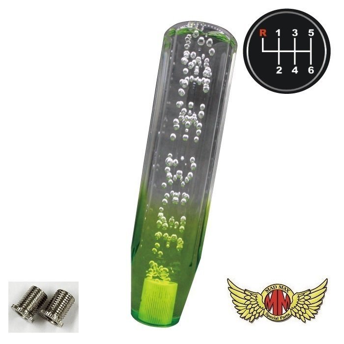 MADMAX トラック用品 クリスタル シフトノブ 泡 200mm クリア/グリーン UD ビックサム用/変換アダプター付【送料800円】拍卖