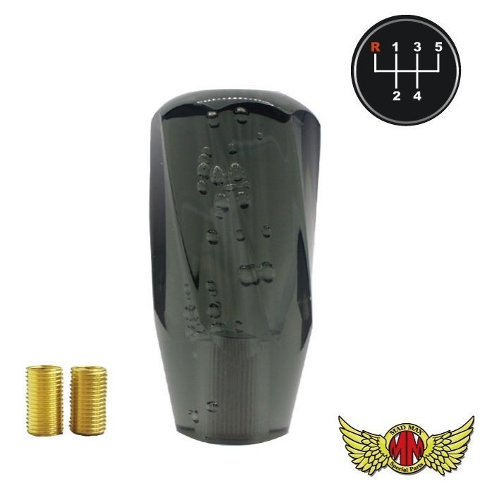 MADMAX トラック用品 ツイスト シフトノブ 泡 100mm スモーク いすゞ 07エルフ用/変換アダプター付【送料800円】拍卖
