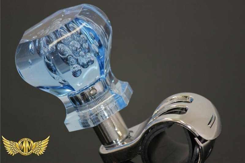 トラック用品 クリスタルバルーン バブル ベアリング式 ハンドルスピンナー ブルー/エルフ キャンター デュトロ ダイナ【送料800円】拍卖