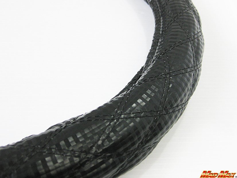 【送料800円】トラック用品 国産 スクエア ブラック/ブラック ダブルステッチ ハンドルカバー LS/ステアリング拍卖