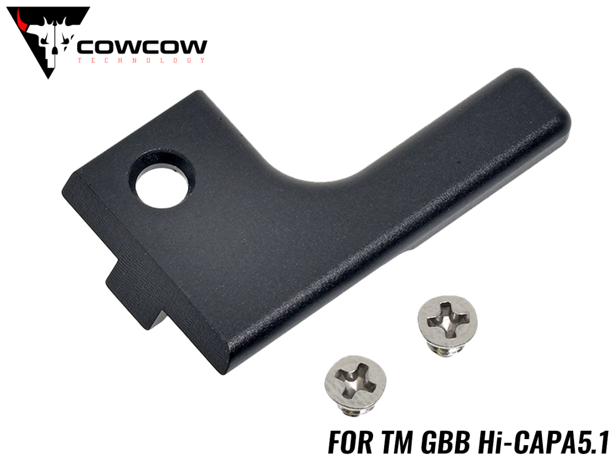 COW-HC-FR004B COWCOW TECHNOLOGY アルミCNC RAW コッキングハンドル スタンダード D 左出し用 TM Hi-Capa BK拍卖