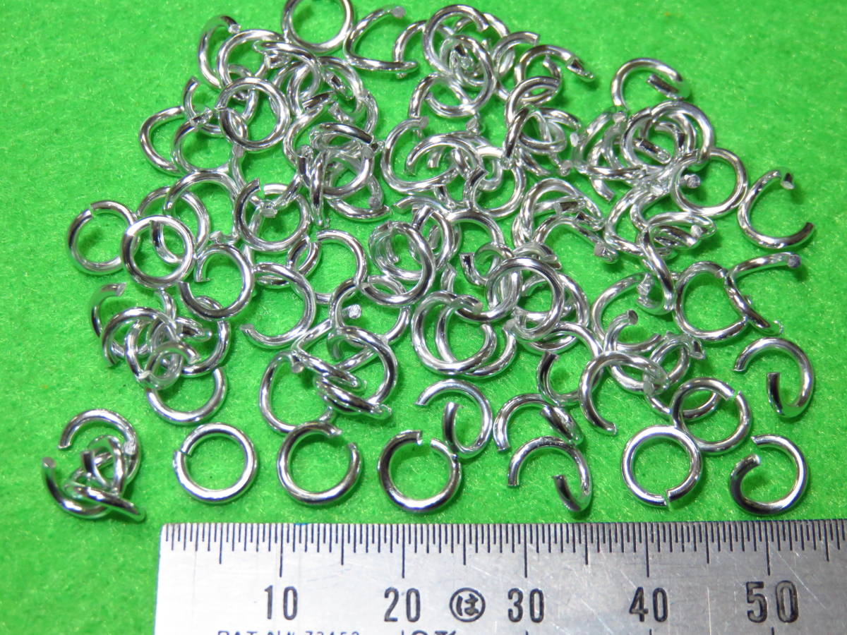 【〇アルミ リング〇シルバー 100個〇】〇丸カン〇 約1.2X7mm拍卖