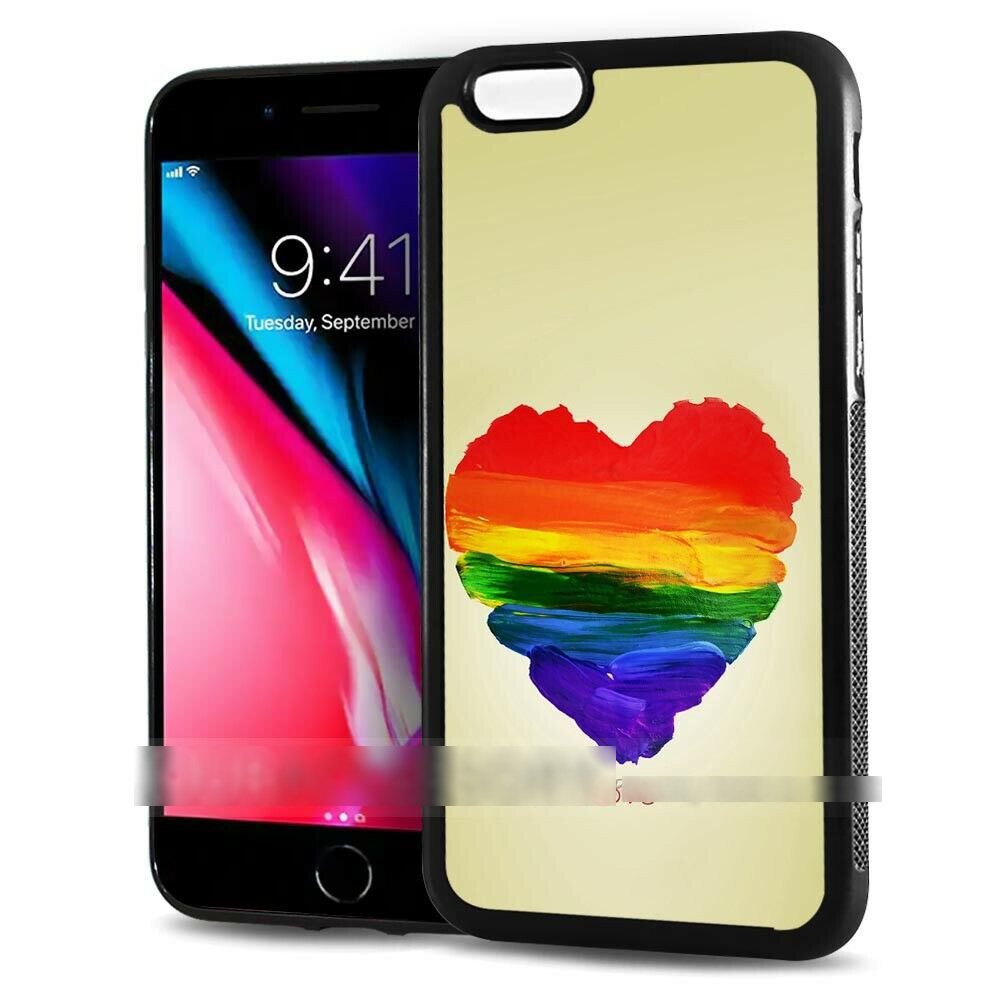 iPhone 14 Plus 14 Pro Max アイフォン プラス プロ マックス ラブ ハート カラフル LGBTQ スマホケース アートケース カバー拍卖