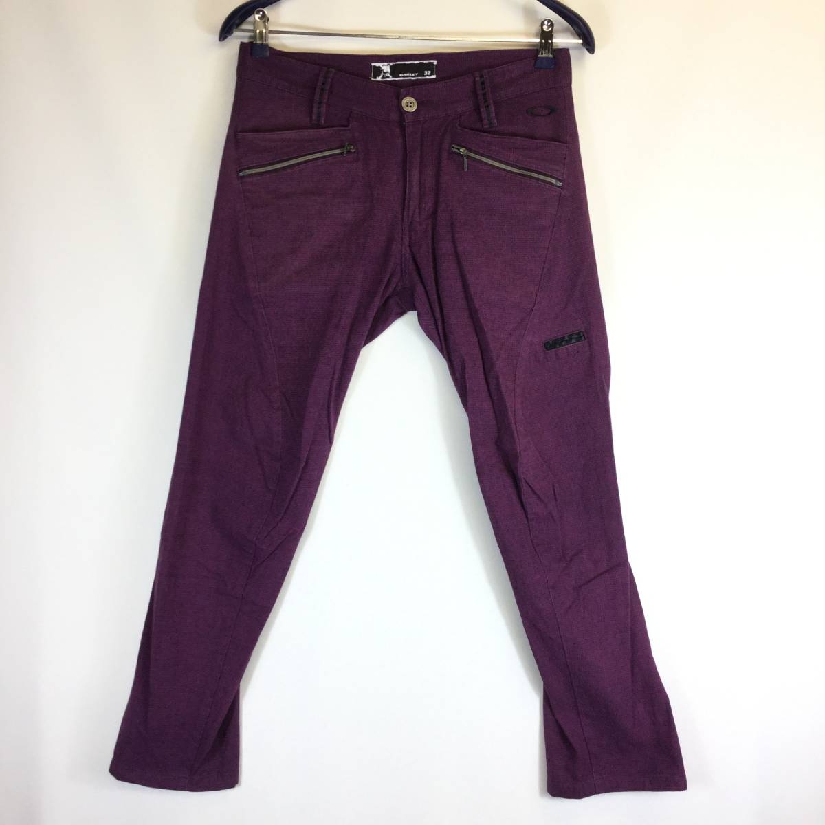 オークリー スカル ゴルフパンツ コットン 紫系 W32 429294JP拍卖