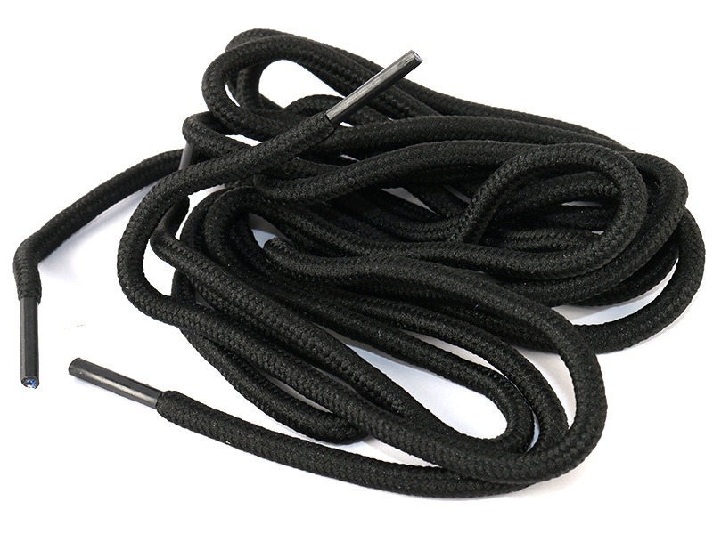 カジュアル ブーツ レースアップブーツ 登山靴など シューレース 丸紐 靴紐 靴ひも 0.4×160CM#ブラック拍卖