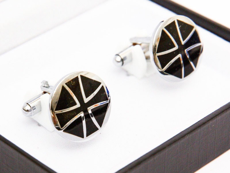 2枚組 合金製 カフリンクス スーツ 正装 カジュアル アクセサリー カフス#円型タイプD拍卖