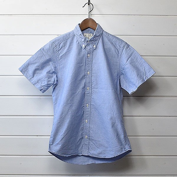 8.15 AUGUST FIFTEENTH オックスフォードBDシャツ ライトブルー 半袖|22h1958拍卖