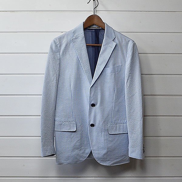 nano universe ナノユニバース ストライプ ジャケット シアーサッカー 44|22i0259拍卖