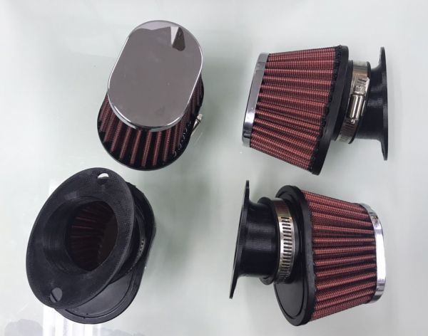 AE86などに AE101用4連スロットル エアクリアダプタ エアクリーナー 斜め出し 4スロ 3Dプリンタ制作 PC製拍卖