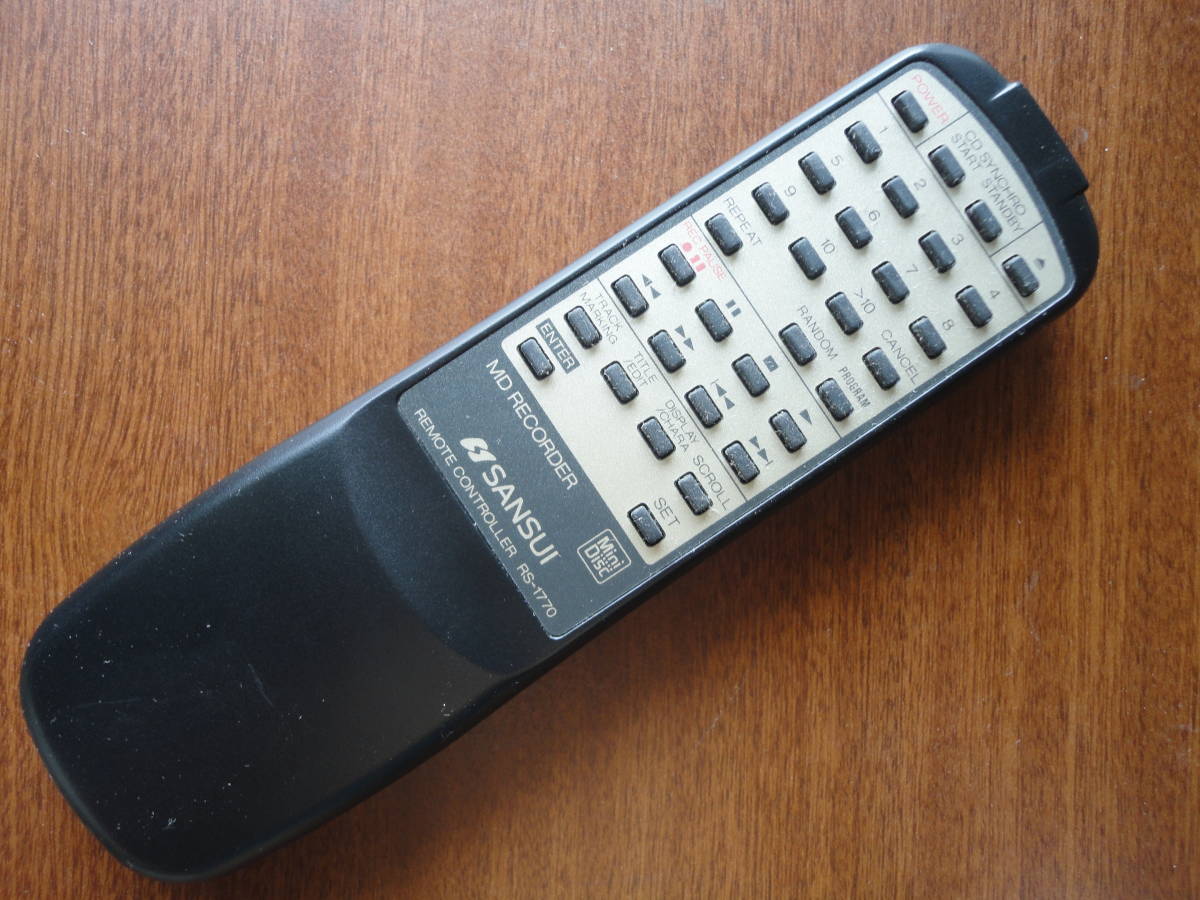 ◇サンスイ MDレコーダーリモコン RS-1770 SANSUI山水SONYアキュフェーズMJエソテリック無線デノン金田ステレオ長岡アクセサ管野管球寺岡拍卖