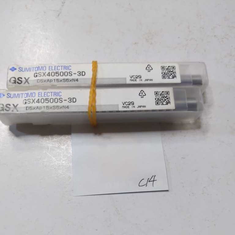 c14 未使用 4枚刃 超硬エンドミル 5.0 4枚刃 GSX MILL ソリッドエンドミル Φ5 2本セット 住友電工拍卖