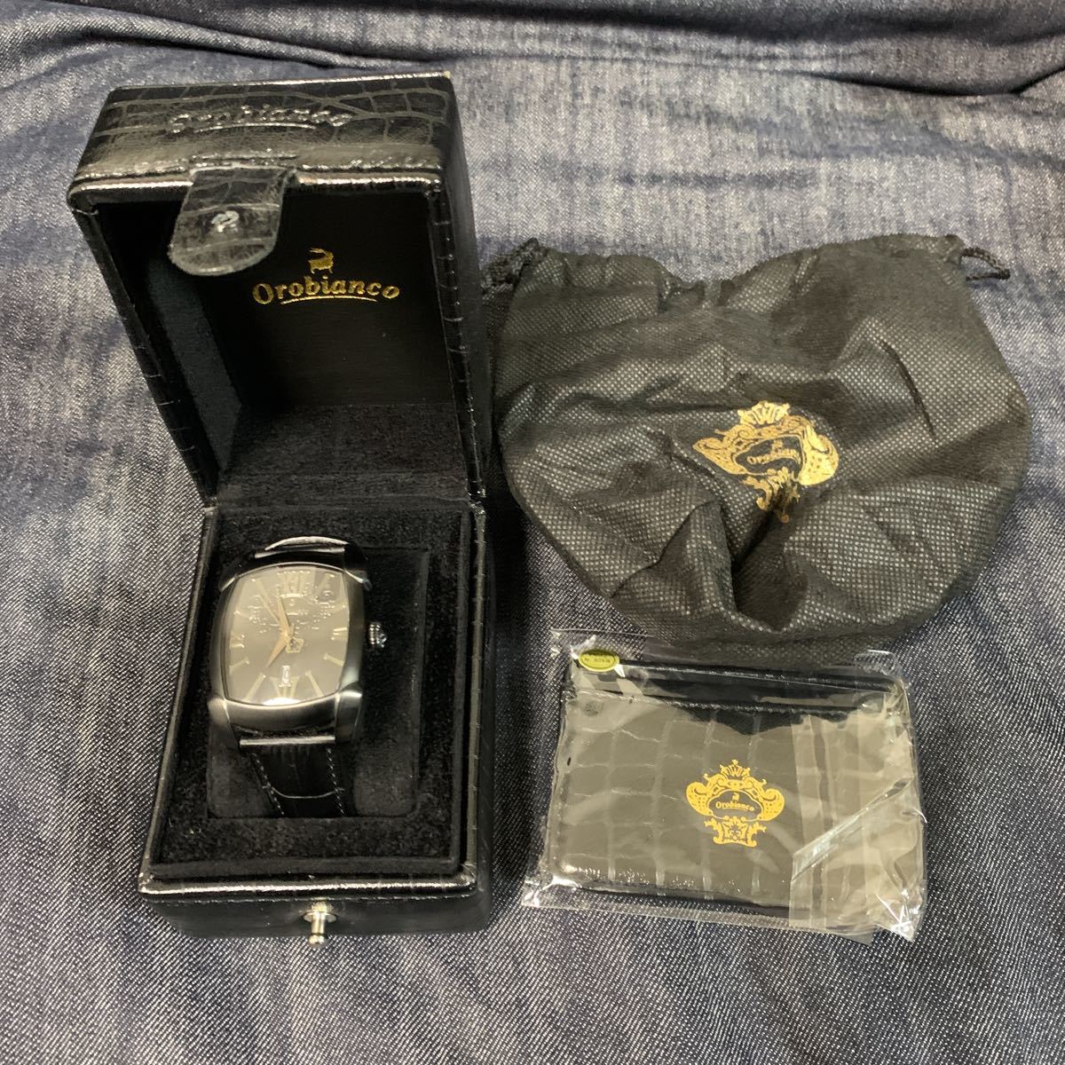 中古 Orobianco オロビアンコ Rettang Ora レッタンゴラ TiCTAC オンライン別注モデル 限定拍卖