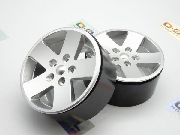 GRC製 GAX0143G シルバーホイールセット 2.2インチ TRX6TRX4 用 アキシャル タミヤ scx10 クローラー /ロッククローラー4本セット拍卖