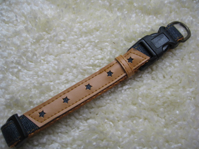 ★同梱お得★小型首輪-№8・シックデニム・ブルー♪拍卖