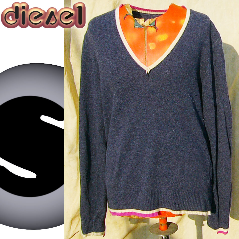 即決◆DIESEL◆先が咲きの白サーモンkt◆S◆古着拍卖