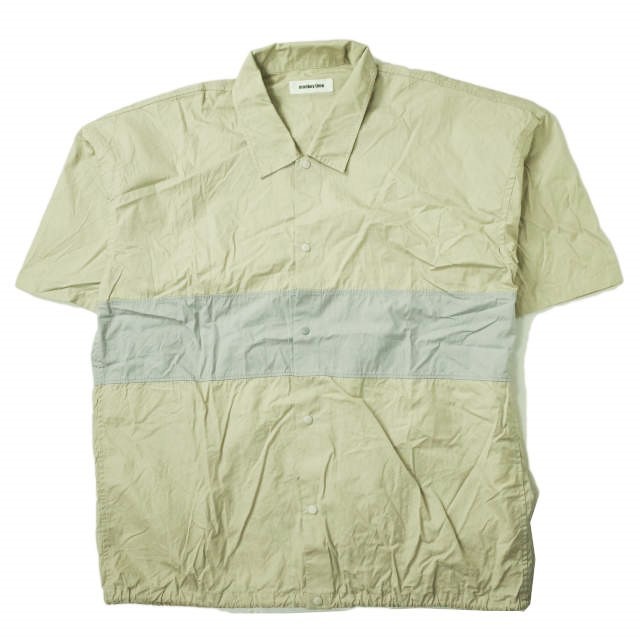 monkey time モンキータイム BROAD COLOR BLOCK SHIRT ブロードカラーブロックシャツ 8316-173-0088 L ベージュ 半袖 アローズ g7364拍卖
