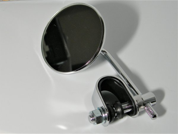 ◆3インチ ラウンド ミラー クランプ クローム メッキ◆クランプオンミラー◆ハーレー◆ステム長 6インチのみ◆バー クランプ拍卖