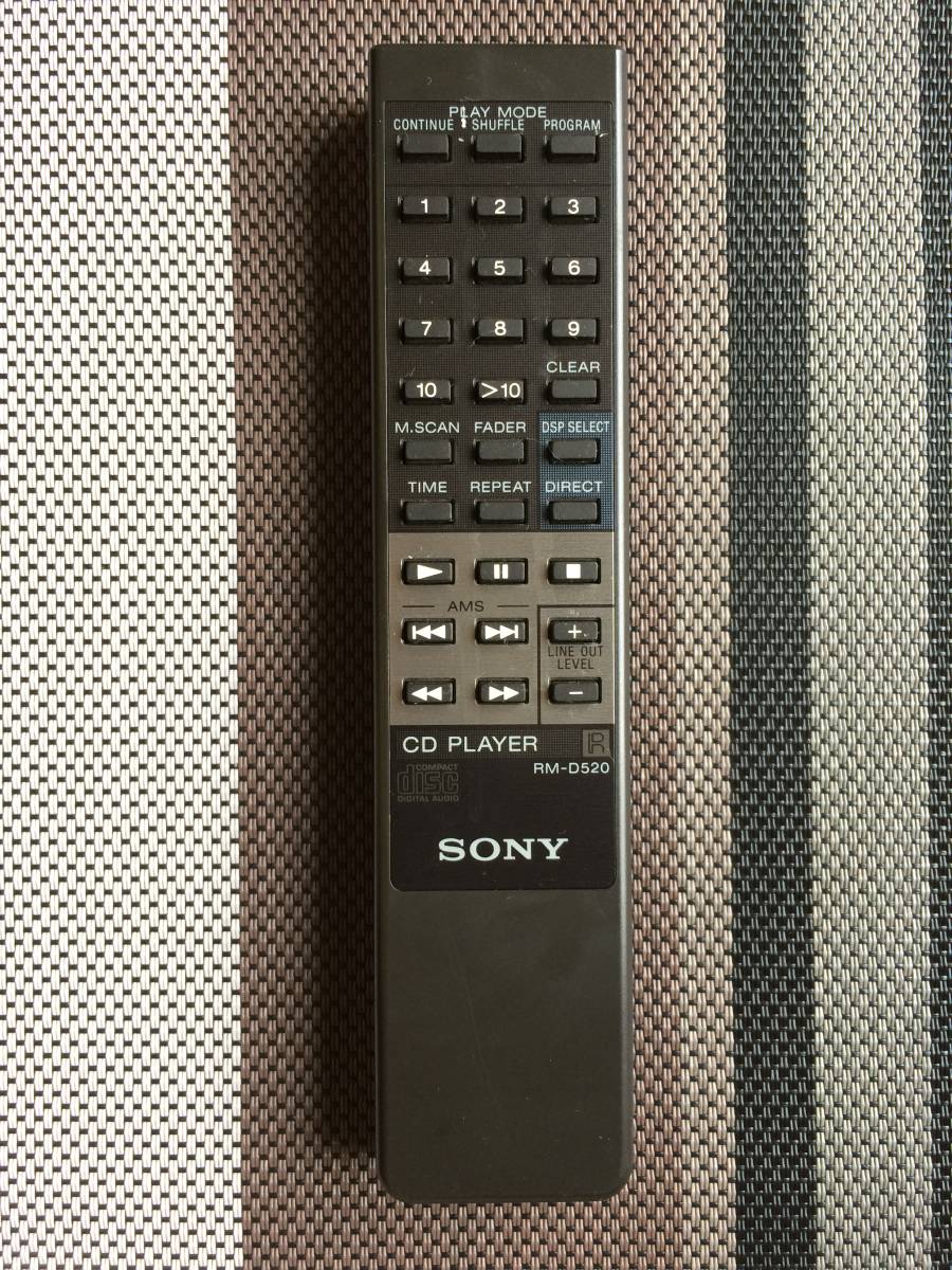 送料無料★SONY★ソニー★純正★CDプレーヤー★CDP-611用リモコン★RM-D520★中古★動作品★返金保証あり拍卖