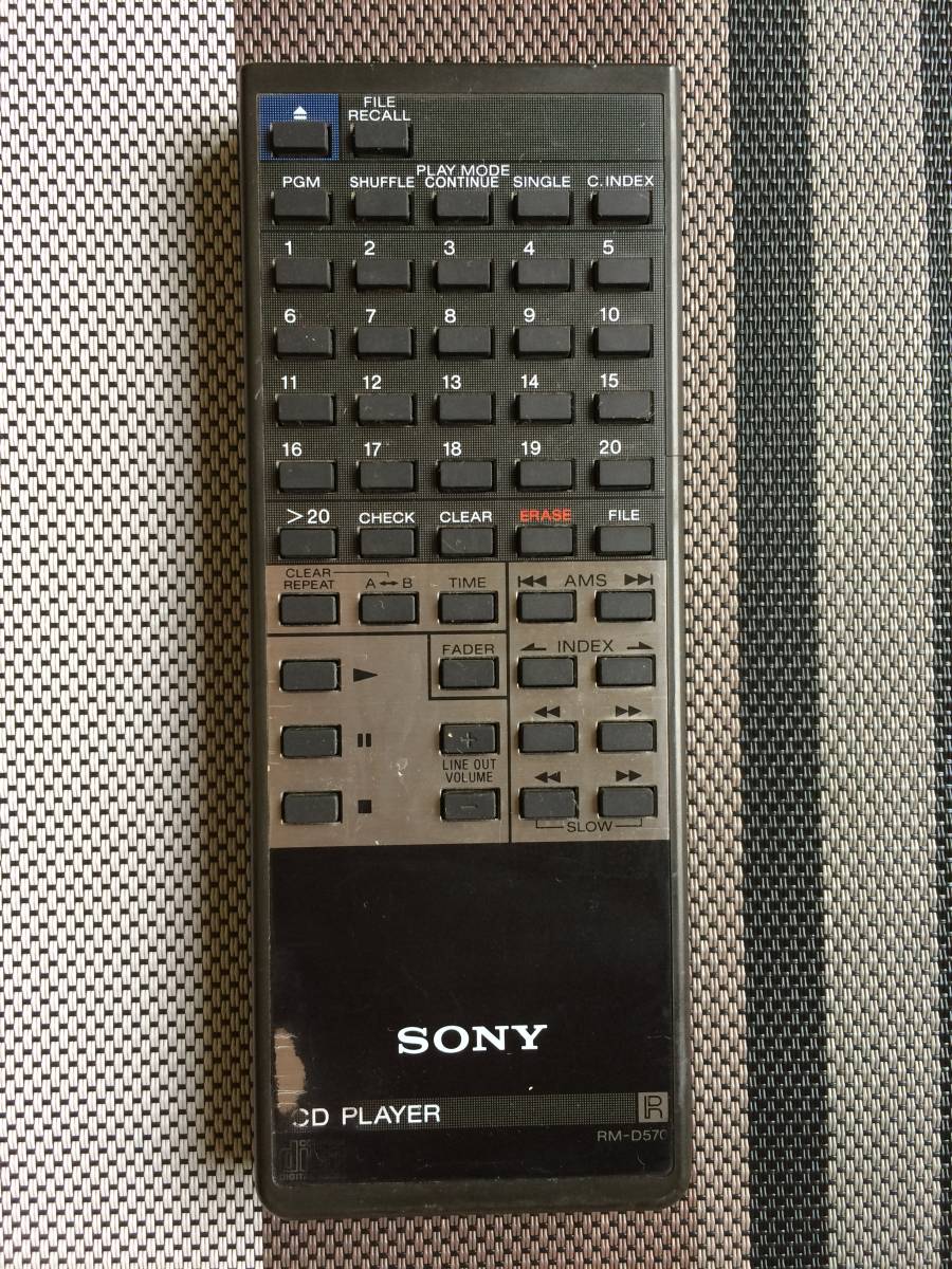 送料無料★SONY★ソニー★純正★CDプレーヤー★CDP-228ESD用リモコン★RM-D570★中古★動作品★返金保証あり拍卖