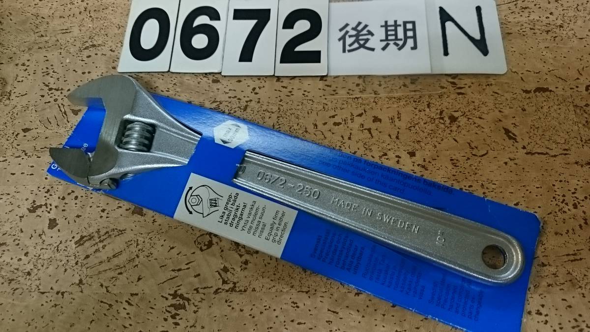 @ <<40906>> BHACO バーコ スウェーデン製 アジャスタブルレンチ 0672後期 US/日本仕様<右ネジ> 新品未使用拍卖