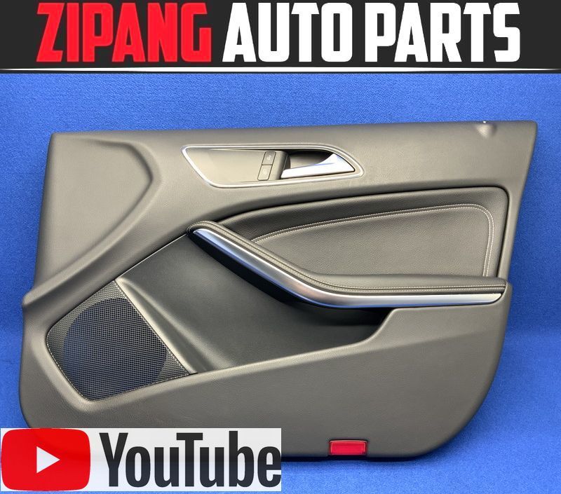 MB171 W176 A180 ベーシックP 右フロント ドア トリム/内張り ◆合皮/ブラック×白ステッチ 【動画有り】○拍卖