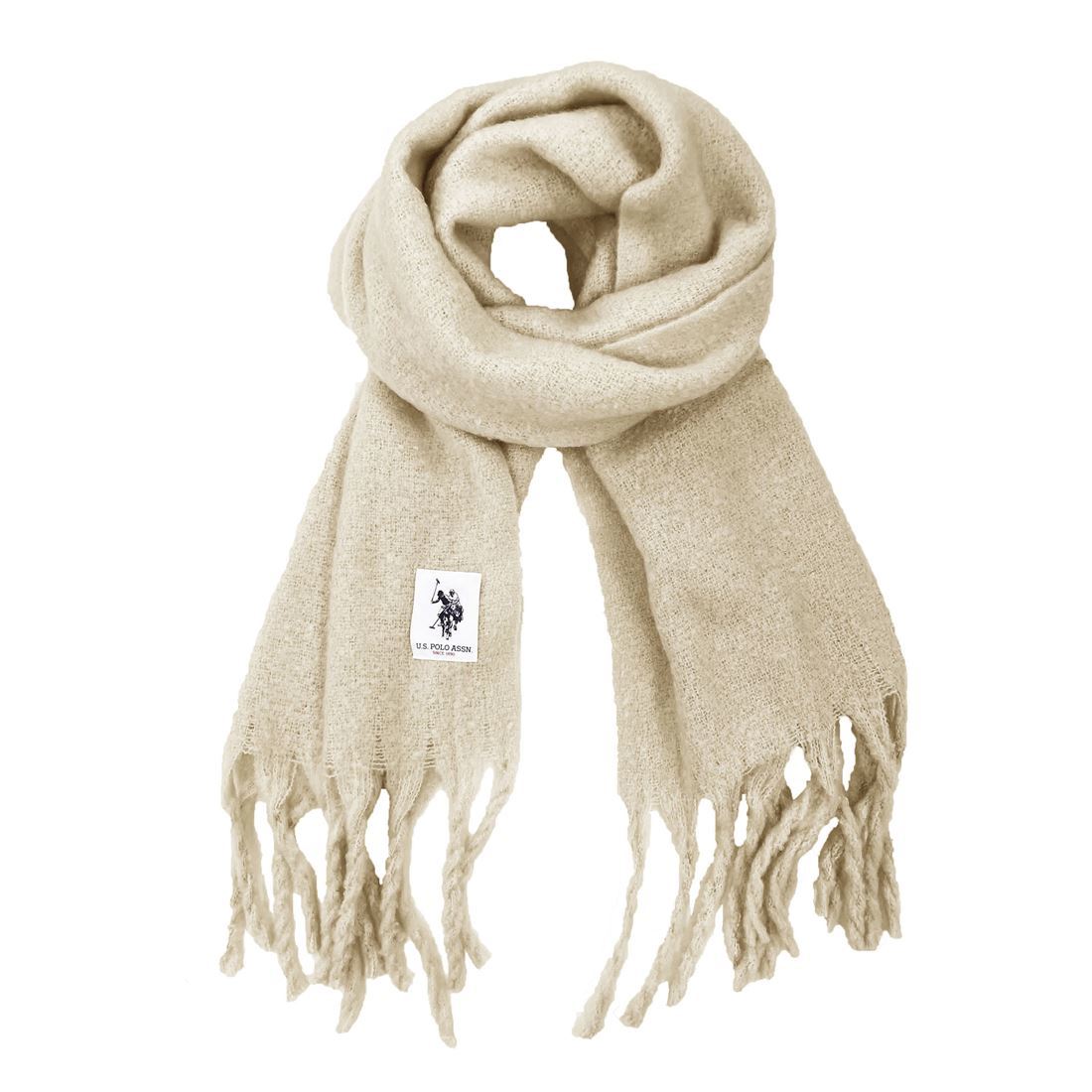 ストール 210x45cm U.S. POLO ASSN.(ユーエス ポロ アッスン)uspa-2010-325059 オフホワイト拍卖