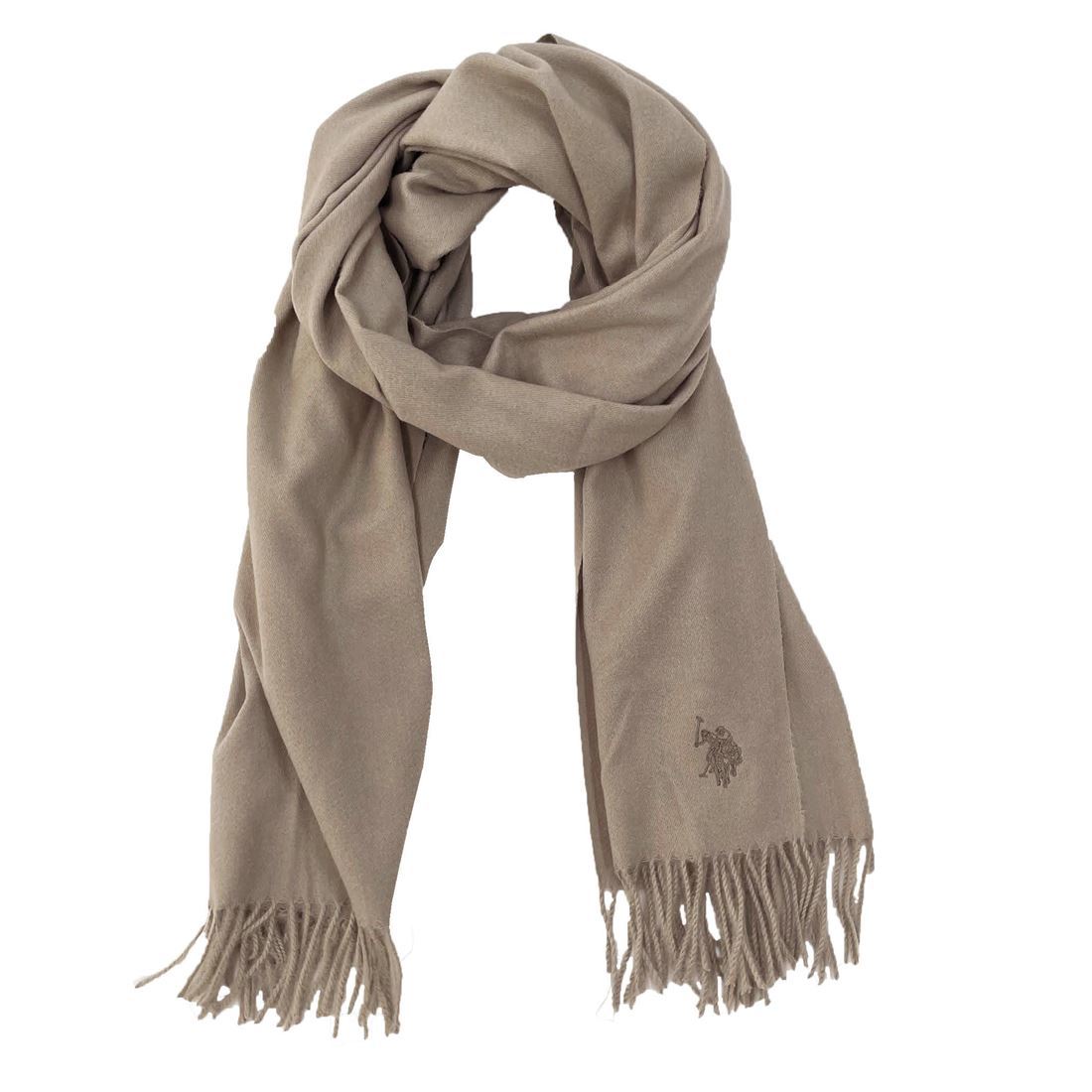 ストール 202x66cm U.S. POLO ASSN.(ユーエス ポロ アッスン)uspa-2011-325052 キャメル/送料無料拍卖